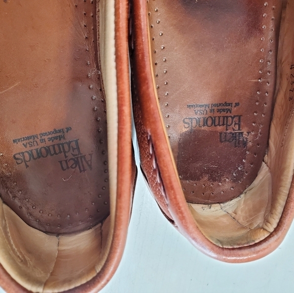 Allen Edmonds Nottingham Moc Kiltie Loafer Shoes Mens 9.5 D Brown Leather 42373 main image 7